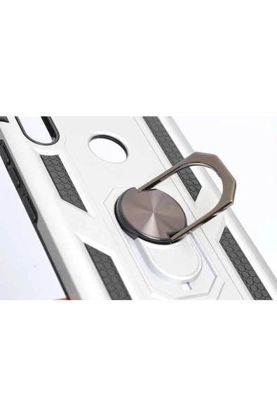 CEPCASE    Huawei Y6 Pro 2019 Kılıf Standlı Magnet Mıknatıslı Yüzük Armored Zırhlı Kapak - Resim 4