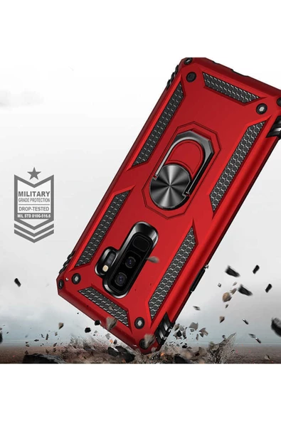 CEPCASE    Samsung Galaxy S9 Plus Kılıf Standlı Magnet Mıknatıslı Yüzük Armored Zırhlı Kapak - Resim 5