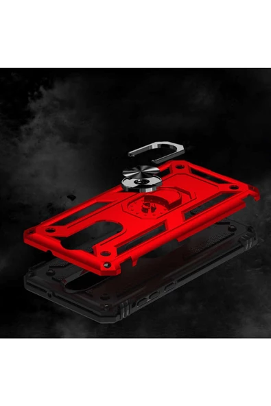 CEPCASE    Huawei Mate 10 Lite Kılıf Standlı Magnet Mıknatıslı Yüzük Armored Zırhlı Kapak - Resim 5