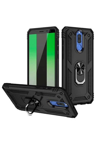 CEPCASE    Huawei Mate 10 Lite Kılıf Standlı Magnet Mıknatıslı Yüzük Armored Zırhlı Kapak ürün görseli