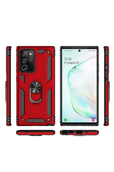 CEPCASE    Samsung Galaxy Note 20 Ultra Kılıf Standlı Magnet Mıknatıslı Yüzük Armored Zırhlı Kapak - Resim 4
