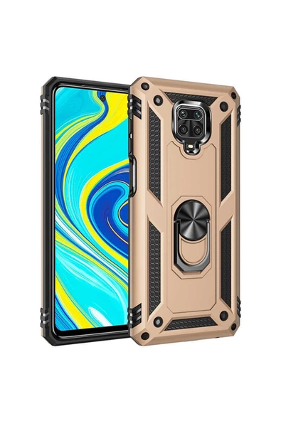 CEPCASE    Xiaomi Redmi Note 9s Kılıf Standlı Magnet Mıknatıslı Yüzük Armored Zırhlı Kapak ürün görseli