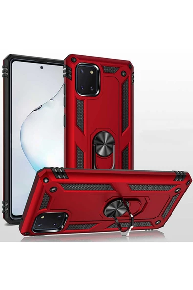 CEPCASE    Samsung Galaxy A81 (note 10 Lite) Kılıf Standlı Magnet Mıknatıslı Yüzük Armored Zırhlı Kapak - Resim 3