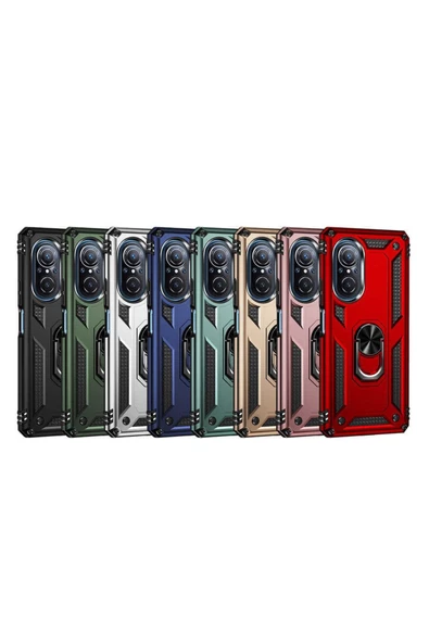 CEPCASE    Huawei Nova 9 Se Kılıf Standlı Magnet Mıknatıslı Yüzük Armored Zırhlı Kapak - Resim 3