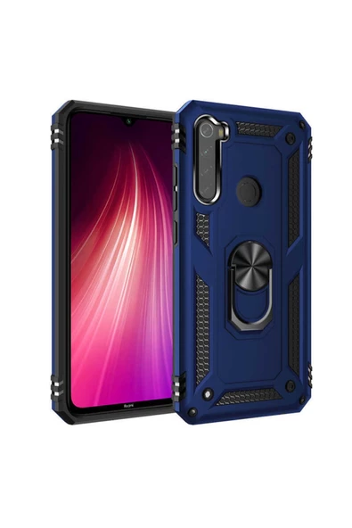 CEPCASE    Xiaomi Redmi Note 8 Kılıf Standlı Magnet Mıknatıslı Yüzük Armored Zırhlı Kapak