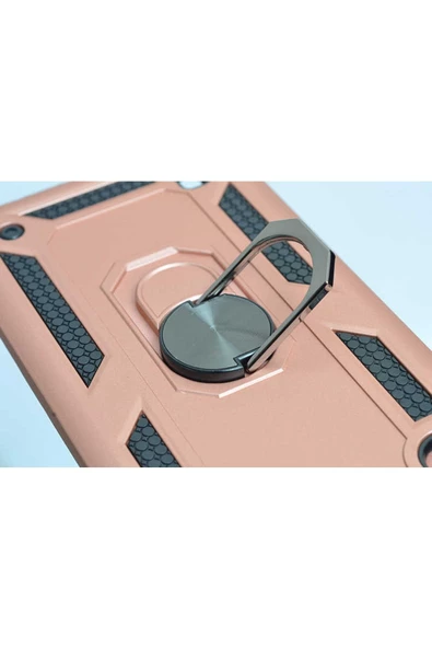 CEPCASE    Samsung Galaxy A10 Kılıf Standlı Magnet Mıknatıslı Yüzük Armored Zırhlı Kapak - Resim 4