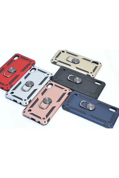 CEPCASE    Samsung Galaxy A10 Kılıf Standlı Magnet Mıknatıslı Yüzük Armored Zırhlı Kapak - Resim 6