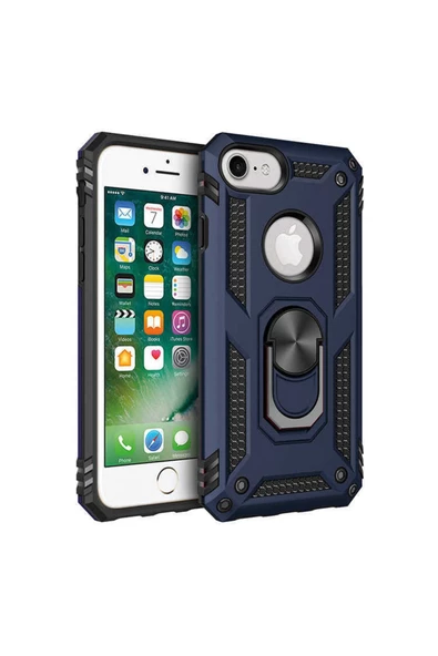 CEPCASE Iphone 8 Kılıf Standlı Magnet Mıknatıslı Yüzük Armored Zırhlı Kapak ürün görseli