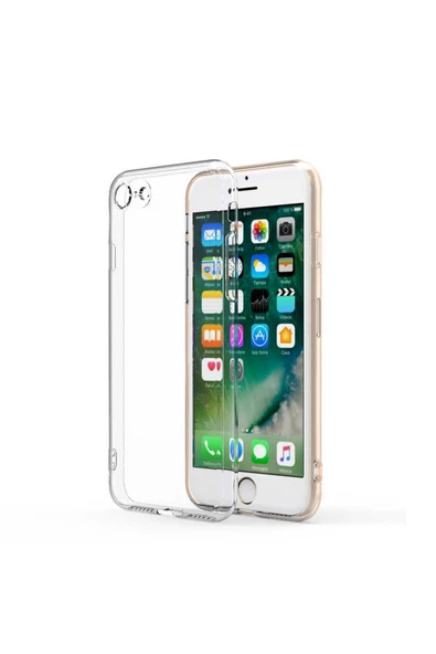 CEPCASE    Iphone Se 2022 Kılıf Transparent Şeffaf Kamera Korumalı Camera Protected Kapak