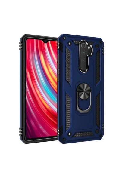 CEPCASE    Xiaomi Redmi Note 8 Pro Kılıf Standlı Magnet Mıknatıslı Yüzük Armored Zırhlı Kapak - Resim 2