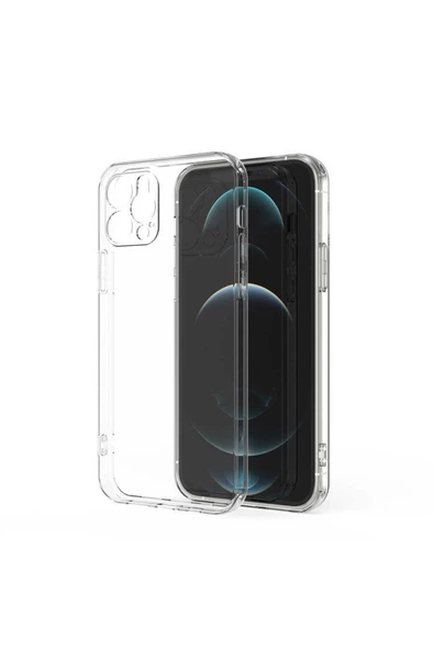 CEPCASE    Iphone 12 Pro Kılıf Transparent Şeffaf Kamera Korumalı Camera Protected Kapak