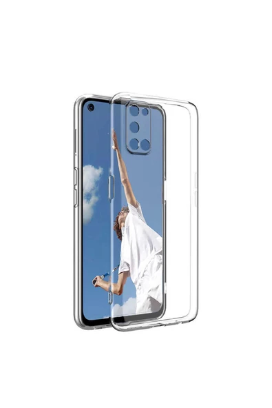 CEPCASE    Oppo Reno 4 Kılıf Transparent Şeffaf Kamera Korumalı Camera Protected Kapak