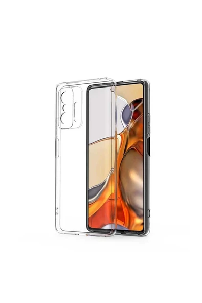 CEPCASE    Xiaomi Mi 11t Pro 5g Kılıf Transparent Şeffaf Kamera Korumalı Camera Protected Kapak