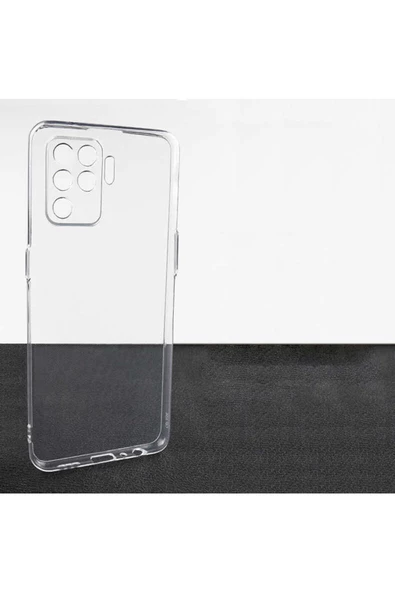CEPCASE    Oppo Reno 5 Lite Kılıf Transparent Şeffaf Kamera Korumalı Camera Protected Kapak - Resim 5