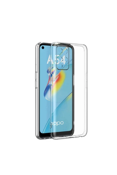 CEPCASE    Oppo A54 4g Kılıf Transparent Şeffaf Kamera Korumalı Camera Protected Kapak