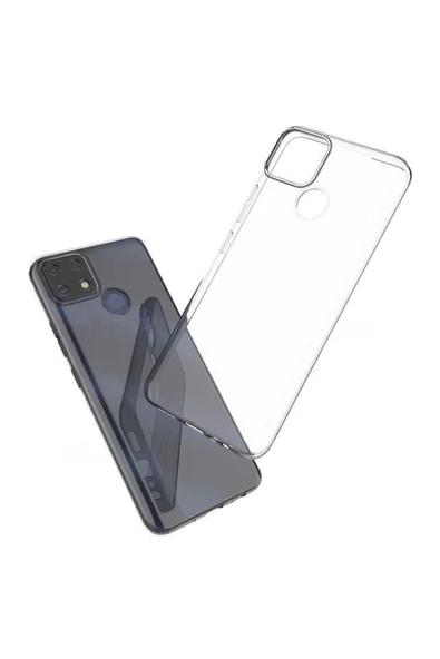 CEPCASE    Realme C25 Kılıf Transparent Şeffaf Kamera Korumalı Camera Protected Kapak - Resim 5