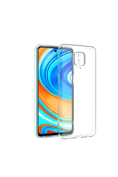 CEPCASE    Xiaomi Redmi Note 9s Kılıf Transparent Şeffaf Kamera Korumalı Camera Protected Kapak