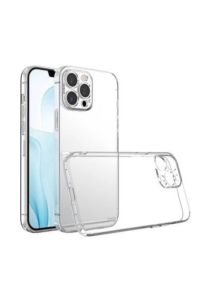 CEPCASE    Iphone 13 Pro Max Kılıf Transparent Şeffaf Kamera Korumalı Camera Protected Kapak