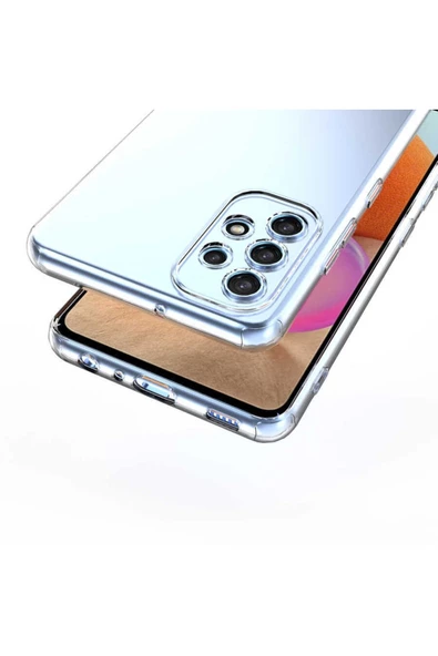CEPCASE    Samsung Galaxy A13 4g Kılıf Transparent Şeffaf Kamera Korumalı Camera Protected Kapak - Resim 3