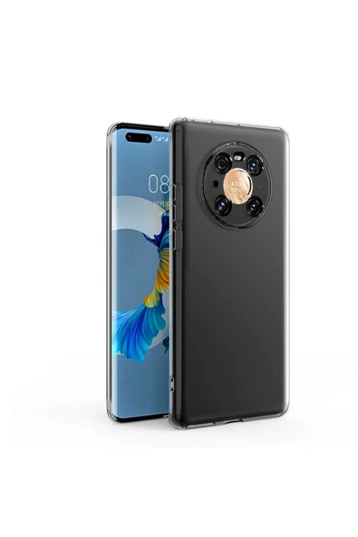 CEPCASE    Huawei Mate 40 Pro Kılıf Transparent Şeffaf Kamera Korumalı Camera Protected Kapak - Resim 6