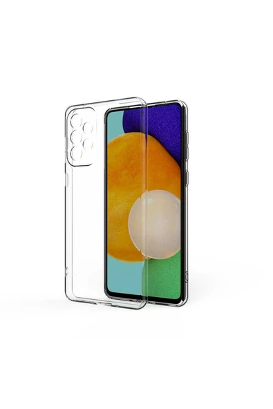 CEPCASE    Samsung Galaxy A73 Kılıf Transparent Şeffaf Kamera Korumalı Camera Protected Kapak