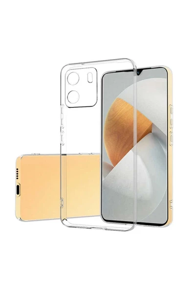 CEPCASE    Vivo Y15s Kılıf Transparent Şeffaf Kamera Korumalı Camera Protected Kapak