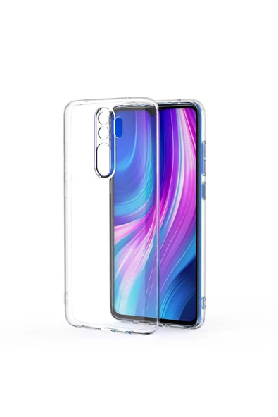 CEPCASE    Xiaomi Redmi Note 8 Pro Kılıf Transparent Şeffaf Kamera Korumalı Camera Protected Kapak