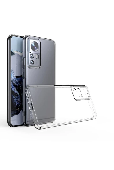 CEPCASE    Xiaomi Mi 12t Pro Kılıf Transparent Şeffaf Kamera Korumalı Camera Protected Kapak