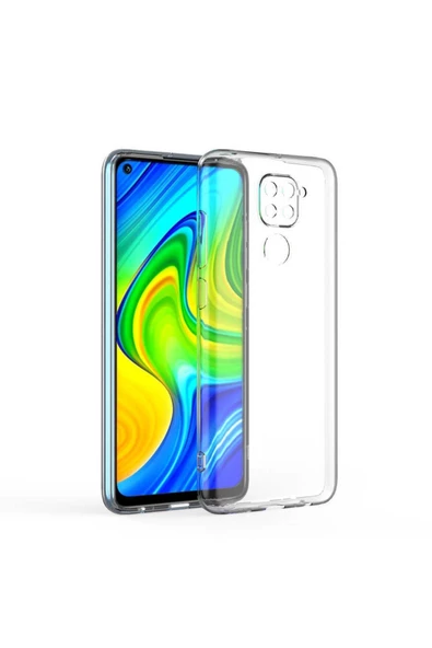 CEPCASE    Xiaomi Redmi Note 9 Kılıf Transparent Şeffaf Kamera Korumalı Camera Protected Kapak