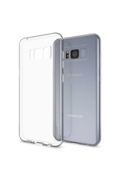 CEPCASE    Samsung Galaxy S8 Kılıf Transparent Şeffaf Kamera Korumalı Camera Protected Kapak