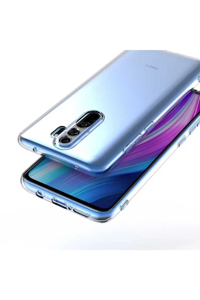 CEPCASE    Xiaomi Redmi Note 8 Pro Kılıf Transparent Şeffaf Kamera Korumalı Camera Protected Kapak - 6