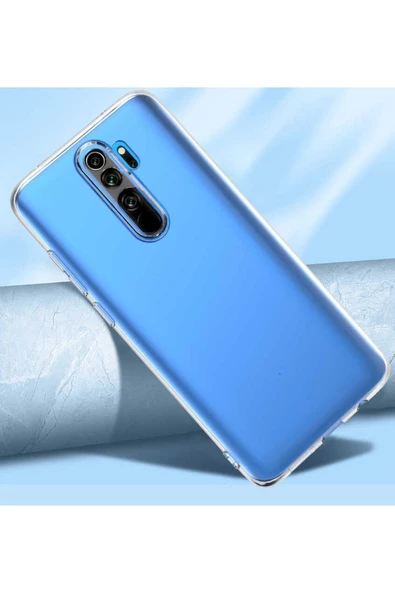 CEPCASE    Xiaomi Redmi Note 8 Pro Kılıf Transparent Şeffaf Kamera Korumalı Camera Protected Kapak - 4