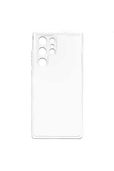 CEPCASE    Samsung Galaxy S22 Ultra Kılıf Transparent Şeffaf Kamera Korumalı Camera Protected Kapak