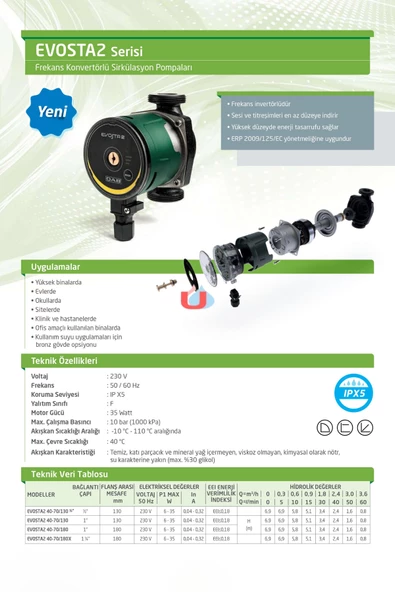 Dab Evosta2 40-70/130 Pompa 35W - 1'' - 13 cm - 5