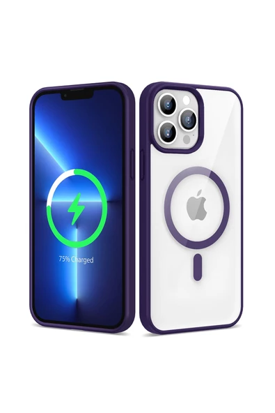 CEPCASE    Iphone 13 Pro Max Kılıf Magsafe Wireless Şarj Özellikli Darbelere Dayanıklı Antishock Kapak