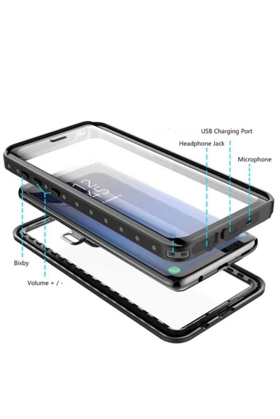 CEPCASE    Samsung Galaxy Note 8 Kılıf Su Geçirmez High Quality Waterproof Orjinal Kalıp Shockproof Kapak - 5