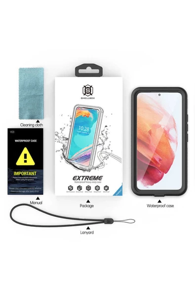 CEPCASE    Samsung Galaxy S22 Plus Kılıf Su Geçirmez High Quality Waterproof Orjinal Kalıp Shockproof Kapak - 6