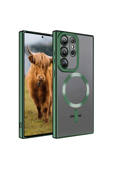 CEPCASE    Samsung Galaxy S23 Ultra Kılıf Magsafe Wireless Şarj Özellikli Renkli Kenar Ve Kamera Çerçeveli ürün görseli