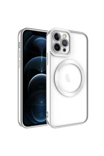 CEPCASE    Iphone 11 Pro Kılıf Magsafe Wireless Şarj Özellikli Renkli Kenar Ve Kamera Çerçeveli Silikon ürün görseli