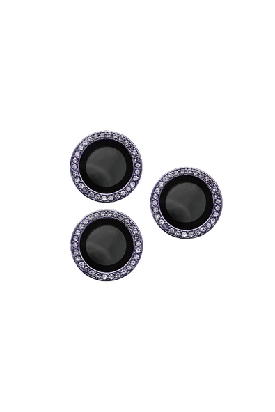 CEPCASE    Iphone 14 Pro Max Kamera Lens Koruyucu Swarovski Taşlı Tasarım Şık Parlak Sağlam Koruma