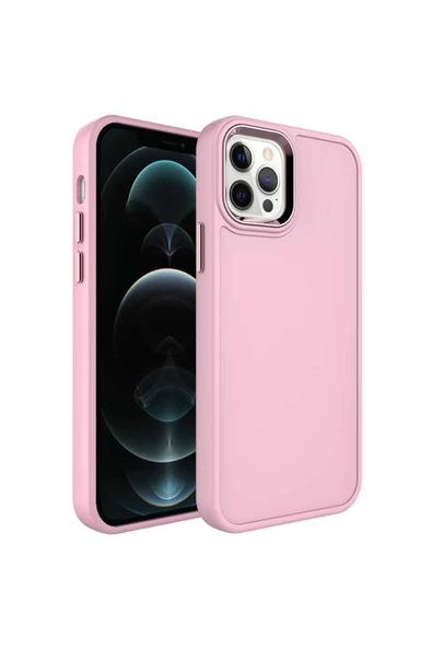 CEPCASE    Iphone 14 Pro Kılıf Soft Patel Renkler Metal Kamera Çerçeve Metal Hassas Tuş Takımlı Kapak