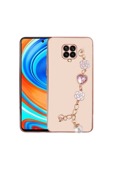 CEPCASE    Xiaomi Redmi Note 9s Kılıf Taşlı El Tutma Aparatlı Kamera Korumalı Silikon Kapak