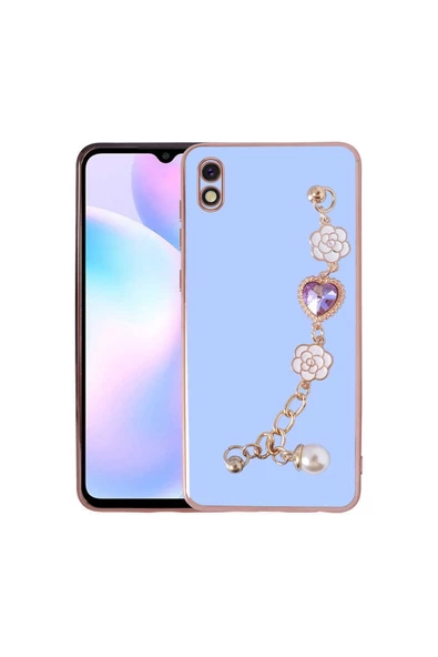 CEPCASE    Xiaomi Redmi 9a Kılıf Taşlı El Tutma Aparatlı Kamera Korumalı Silikon Kapak - 2