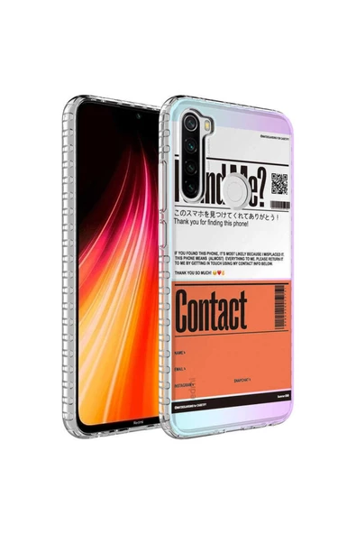 CEPCASE    Xiaomi Redmi Note 8Uyumlu  Kılıf Kenar Korumalı Desenli Colorful Graphic Design Silikon Kapak