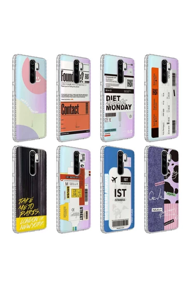 CEPCASE    Xiaomi Redmi Note 8 Pro Uyumlu Kılıf Kenar Korumalı Desenli Colorful Graphic Design Silikon Kapak - 3