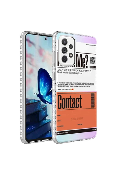 CEPCASE    Samsung Galaxy A53 5g Uyumlu Kılıf Kenar Korumalı Desenli Colorful Graphic Design Silikon Kapak