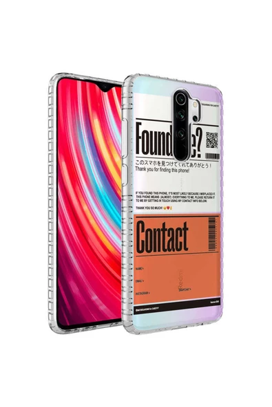 CEPCASE    Xiaomi Redmi Note 8 Pro Uyumlu Kılıf Kenar Korumalı Desenli Colorful Graphic Design Silikon Kapak