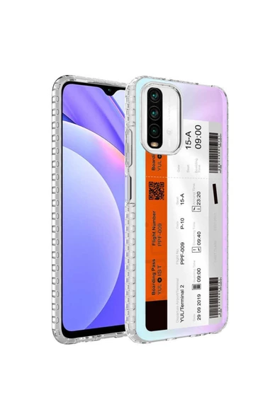 CEPCASE    Xiaomi Redmi Note 10 Kılıf Kenar Korumalı Desenli Colorful Graphic Design Silikon Kapak