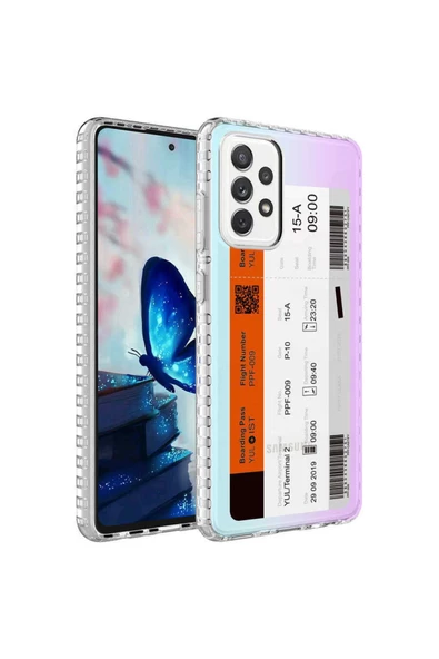CEPCASE    Samsung Galaxy A52 Kılıf Kenar Korumalı Desenli Colorful Graphic Design Silikon Kapak - Resim 2