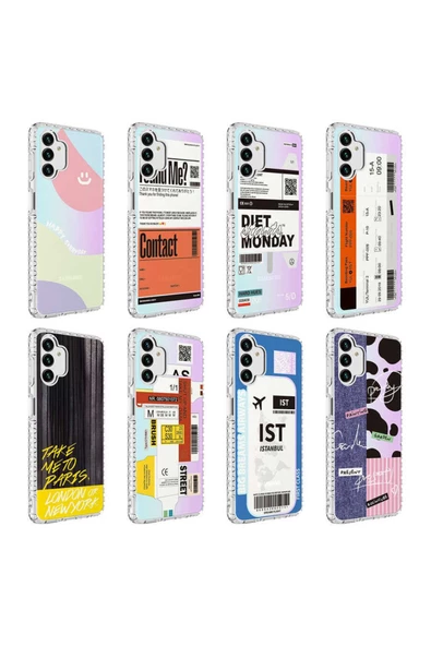 CEPCASE    Samsung Galaxy A13 4g Kılıf Kenar Korumalı Desenli Colorful Graphic Design Silikon Kapak - Resim 3